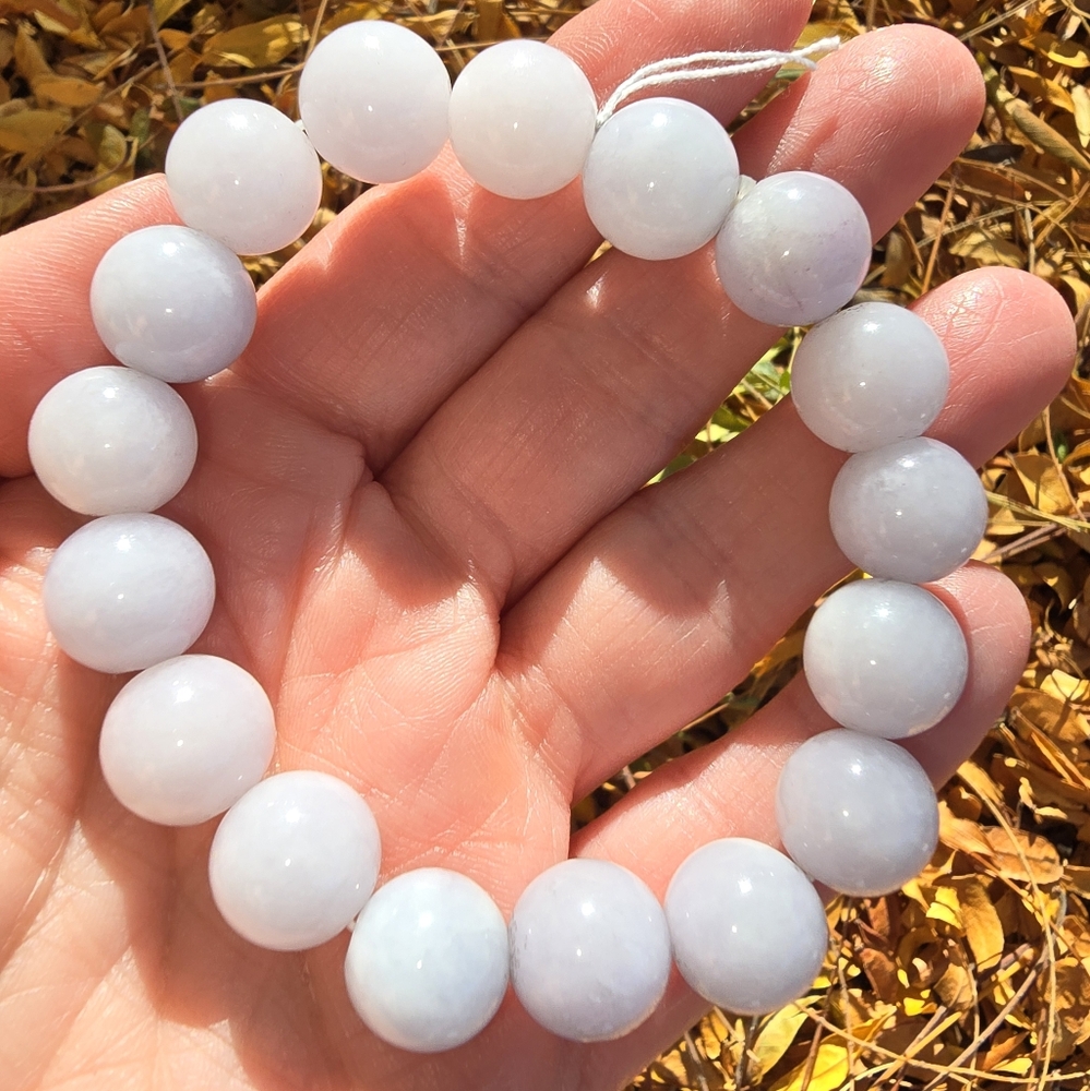 12mm Natural Blue Aquamarine Bracelet On Sale 🔥🎁🥳